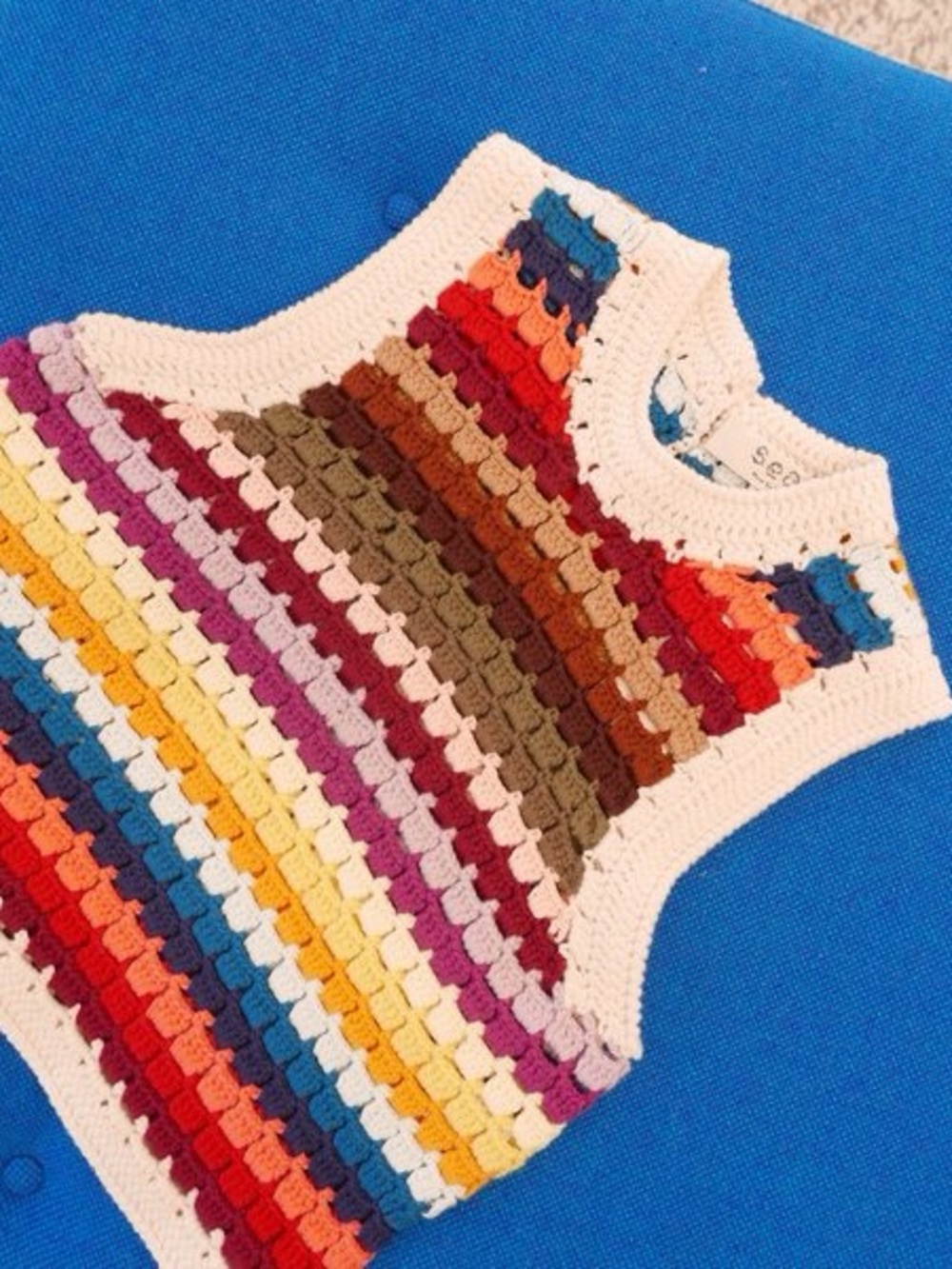 SEA NEW YORK - ziggy multicolor crochet vest in multi